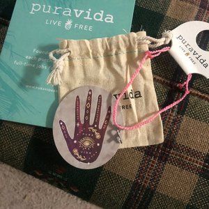Pura Vida breast cancer awareness bracelet
